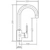 Змішувач для кухонної раковини GENEBRE Tau-203 (65203184566)